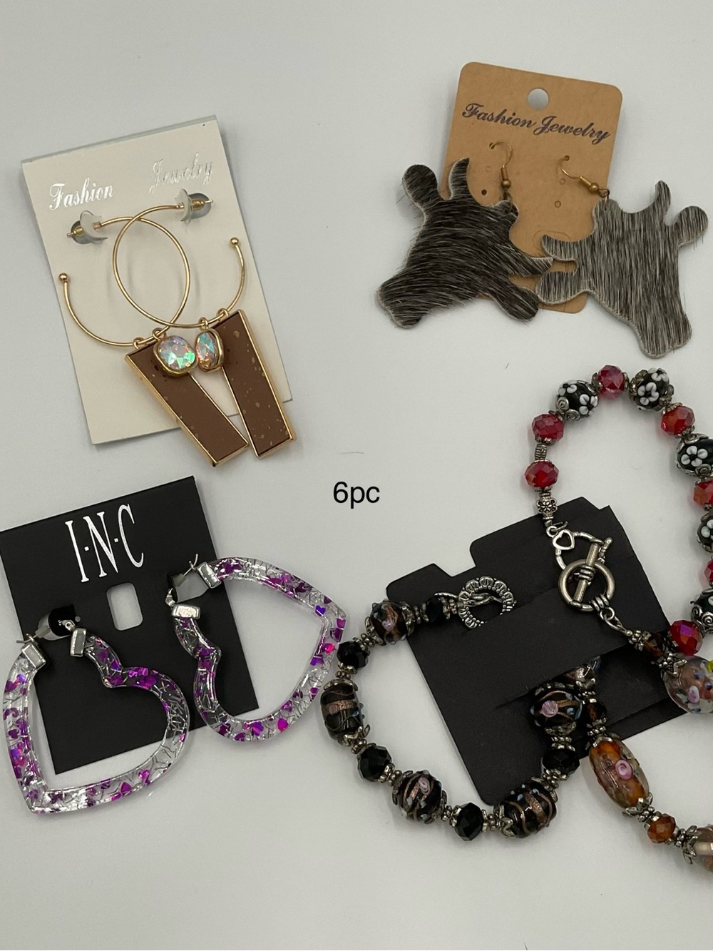 6pc Earrings and Bracelets